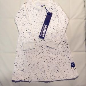 NUNUNU -Sprinkle French Terry Dress. 100% cotton signature nununu scent infused